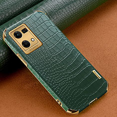 Coque Luxe Cuir Housse Etui pour Oppo F21 Pro 4G Vert