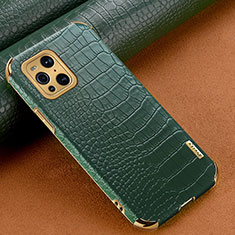 Coque Luxe Cuir Housse Etui pour Oppo Find X3 Pro 5G Vert