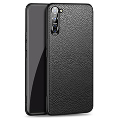 Coque Luxe Cuir Housse Etui pour Oppo K7 5G Noir