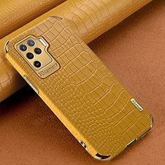 Coque Luxe Cuir Housse Etui pour Oppo Reno5 F Jaune