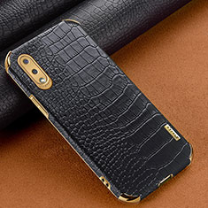 Coque Luxe Cuir Housse Etui pour Samsung Galaxy A02 Noir