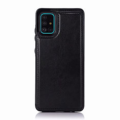 Coque Luxe Cuir Housse Etui pour Samsung Galaxy A51 5G Noir