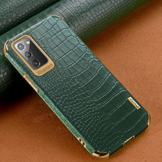 Coque Luxe Cuir Housse Etui pour Samsung Galaxy Note 20 5G Vert