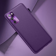 Coque Luxe Cuir Housse Etui pour Samsung Galaxy S20 FE 4G Violet