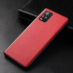 Coque Luxe Cuir Housse Etui pour Vivo V20 Pro 5G Rouge