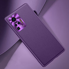 Coque Luxe Cuir Housse Etui pour Vivo X51 5G Violet