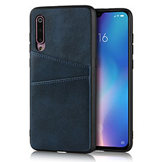 Coque Luxe Cuir Housse Etui pour Xiaomi Mi 9 Lite Bleu