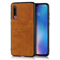 Coque Luxe Cuir Housse Etui pour Xiaomi Mi A3 Lite Orange