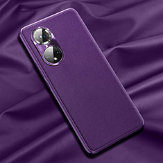 Coque Luxe Cuir Housse Etui QK1 pour Huawei Honor 50 5G Violet