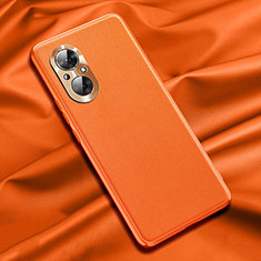 Coque Luxe Cuir Housse Etui QK1 pour Huawei Honor 50 SE 5G Orange