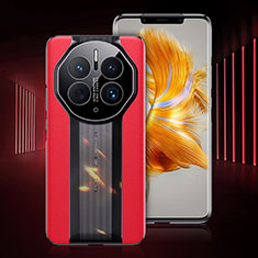 Coque Luxe Cuir Housse Etui QK1 pour Huawei Mate 50 Pro Rouge