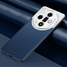 Coque Luxe Cuir Housse Etui QK1 pour Oppo Find X7 5G Bleu