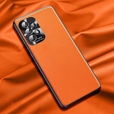 Coque Luxe Cuir Housse Etui QK1 pour Samsung Galaxy A32 5G Orange