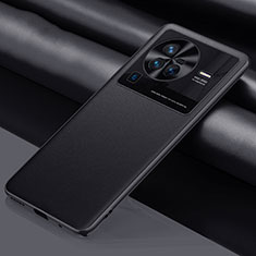 Coque Luxe Cuir Housse Etui QK1 pour Vivo X80 Pro 5G Noir