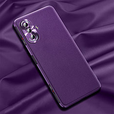 Coque Luxe Cuir Housse Etui QK1 pour Xiaomi Poco F3 GT 5G Violet