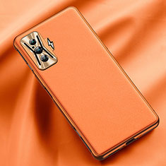 Coque Luxe Cuir Housse Etui QK1 pour Xiaomi Poco F4 GT 5G Orange