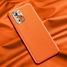 Coque Luxe Cuir Housse Etui QK1 pour Xiaomi Poco X3 GT 5G Orange