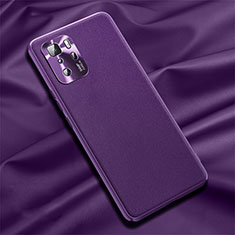 Coque Luxe Cuir Housse Etui QK1 pour Xiaomi Redmi Note 10 Pro 5G Violet