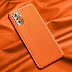 Coque Luxe Cuir Housse Etui QK1 pour Xiaomi Redmi Note 10T 5G Orange