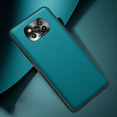 Coque Luxe Cuir Housse Etui QK2 pour Xiaomi Poco X3 Pro Vert