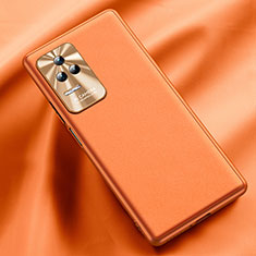 Coque Luxe Cuir Housse Etui QK2 pour Xiaomi Redmi K40S 5G Orange