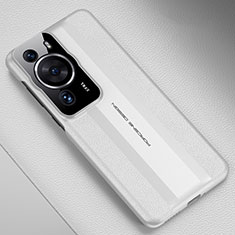 Coque Luxe Cuir Housse Etui QK3 pour Huawei P60 Pro Blanc