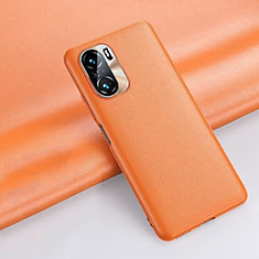 Coque Luxe Cuir Housse Etui QK3 pour Xiaomi Redmi K40 Pro 5G Orange