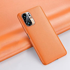 Coque Luxe Cuir Housse Etui QK3 pour Xiaomi Redmi K40 Pro+ Plus 5G Orange