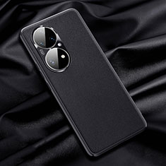 Coque Luxe Cuir Housse Etui QK4 pour Huawei P50 Noir