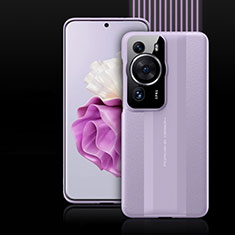 Coque Luxe Cuir Housse Etui QK5 pour Huawei P60 Violet