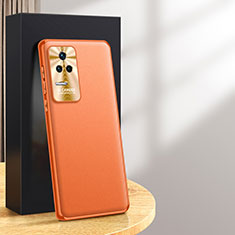 Coque Luxe Cuir Housse Etui QK5 pour Xiaomi Redmi K50 5G Orange