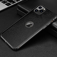 Coque Luxe Cuir Housse Etui R01 pour Apple iPhone 11 Pro Noir