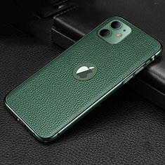 Coque Luxe Cuir Housse Etui R01 pour Apple iPhone 11 Vert