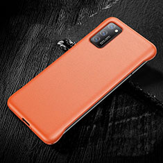 Coque Luxe Cuir Housse Etui R01 pour Huawei Honor V30 5G Orange