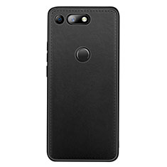 Coque Luxe Cuir Housse Etui R01 pour Huawei Honor View 20 Noir