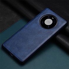 Coque Luxe Cuir Housse Etui R01 pour Huawei Mate 40 Bleu