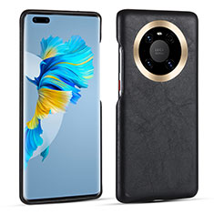 Coque Luxe Cuir Housse Etui R01 pour Huawei Mate 40 Pro Noir