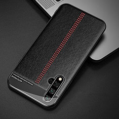 Coque Luxe Cuir Housse Etui R01 pour Huawei Nova 5 Noir