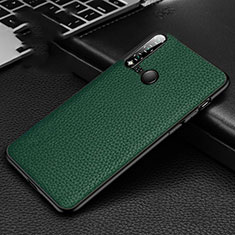 Coque Luxe Cuir Housse Etui R01 pour Huawei Nova 5i Vert