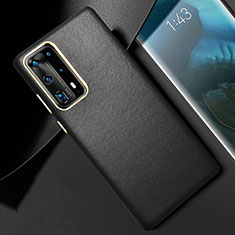 Coque Luxe Cuir Housse Etui R01 pour Huawei P40 Pro+ Plus Noir