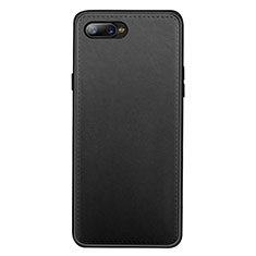 Coque Luxe Cuir Housse Etui R01 pour Oppo R15X Noir