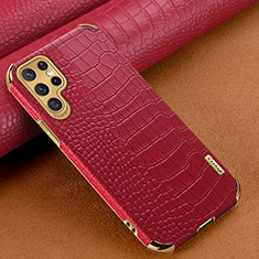 Coque Luxe Cuir Housse Etui R01 pour Samsung Galaxy S25 Ultra 5G Rouge