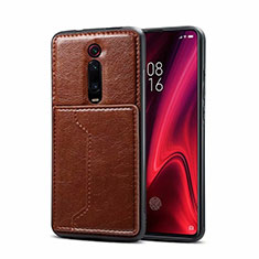 Coque Luxe Cuir Housse Etui R01 pour Xiaomi Redmi K20 Marron