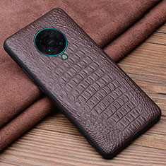 Coque Luxe Cuir Housse Etui R01 pour Xiaomi Redmi K30 Pro Zoom Marron