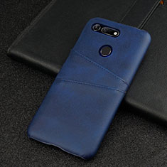 Coque Luxe Cuir Housse Etui R02 pour Huawei Honor V20 Bleu