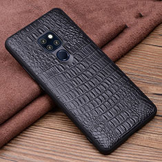 Coque Luxe Cuir Housse Etui R02 pour Huawei Mate 20 X 5G Noir