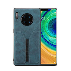 Coque Luxe Cuir Housse Etui R02 pour Huawei Mate 30 Pro 5G Bleu