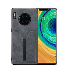 Coque Luxe Cuir Housse Etui R02 pour Huawei Mate 30E Pro 5G Gris