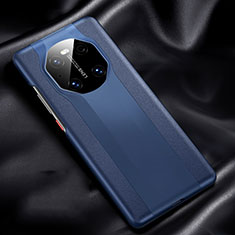 Coque Luxe Cuir Housse Etui R02 pour Huawei Mate 40E 4G Bleu