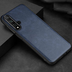 Coque Luxe Cuir Housse Etui R02 pour Huawei Nova 5T Bleu